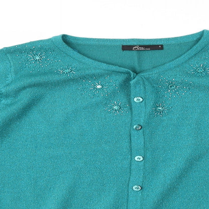 Bonmarché Womens Blue Cardigan Jumper Size S