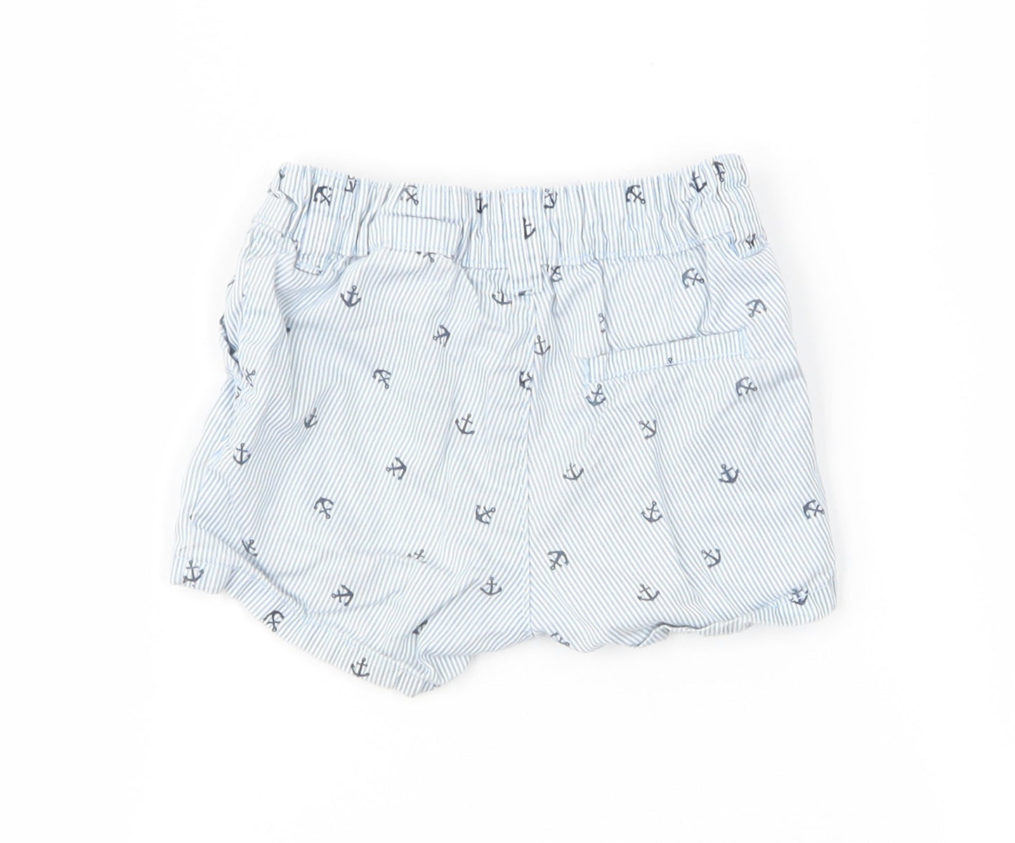 H&M Baby Blue Striped  Cropped Trousers Size 3-6 Months
