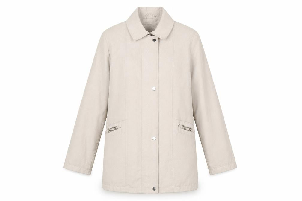 Preworn Womens Beige   Overcoat Coat Size 10