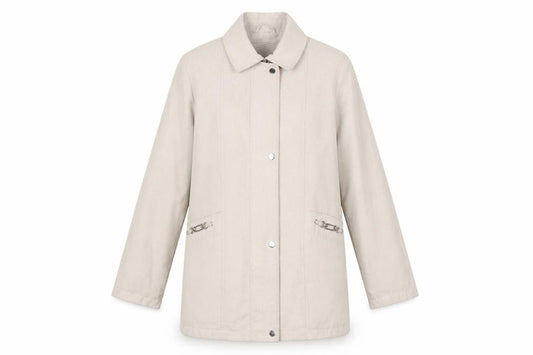 Preworn Womens Beige   Overcoat Coat Size 10