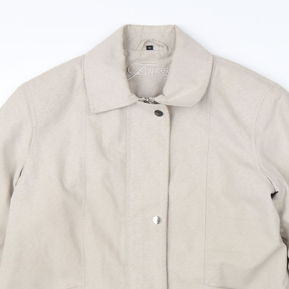 Preworn Womens Beige   Overcoat Coat Size 10