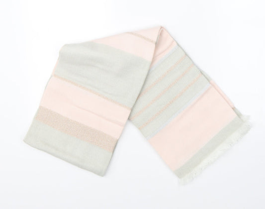 Preworn Womens Pink Striped   Scarf