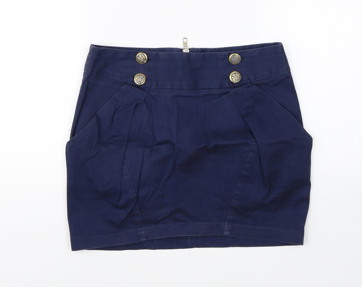 Topshop Womens Blue   A-Line Skirt Size 8