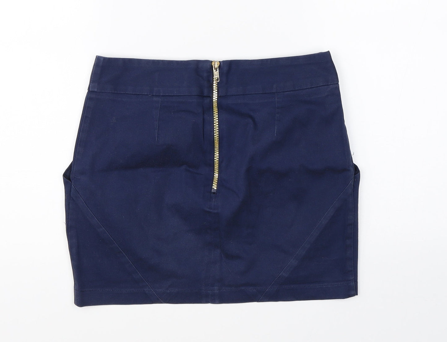 Topshop Womens Blue   A-Line Skirt Size 8
