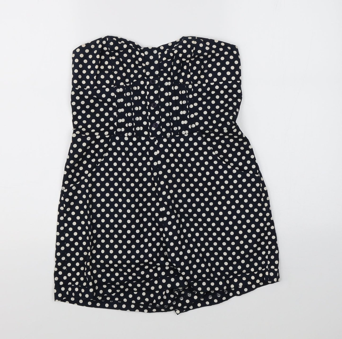 Pins & Needle Womens Blue Polka Dot  Playsuit One-Piece Size S