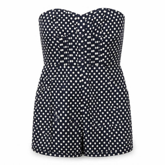 Pins & Needle Womens Blue Polka Dot  Playsuit One-Piece Size S