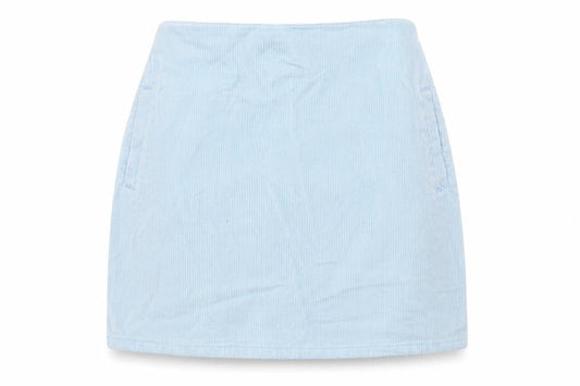 New Look Womens Blue  Corduroy A-Line Skirt Size 10