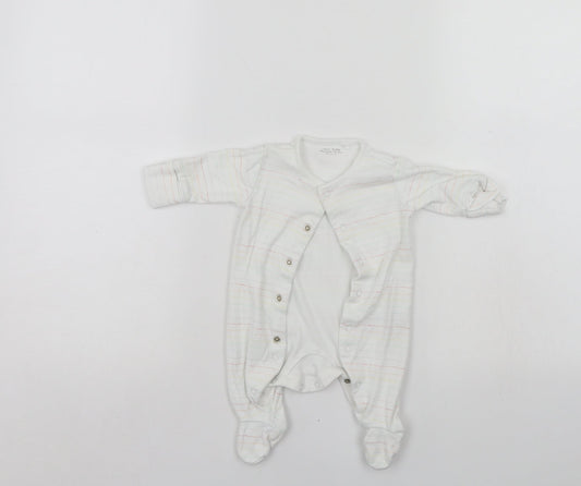 NEXT Baby White Striped  Babygrow One-Piece Size Newborn