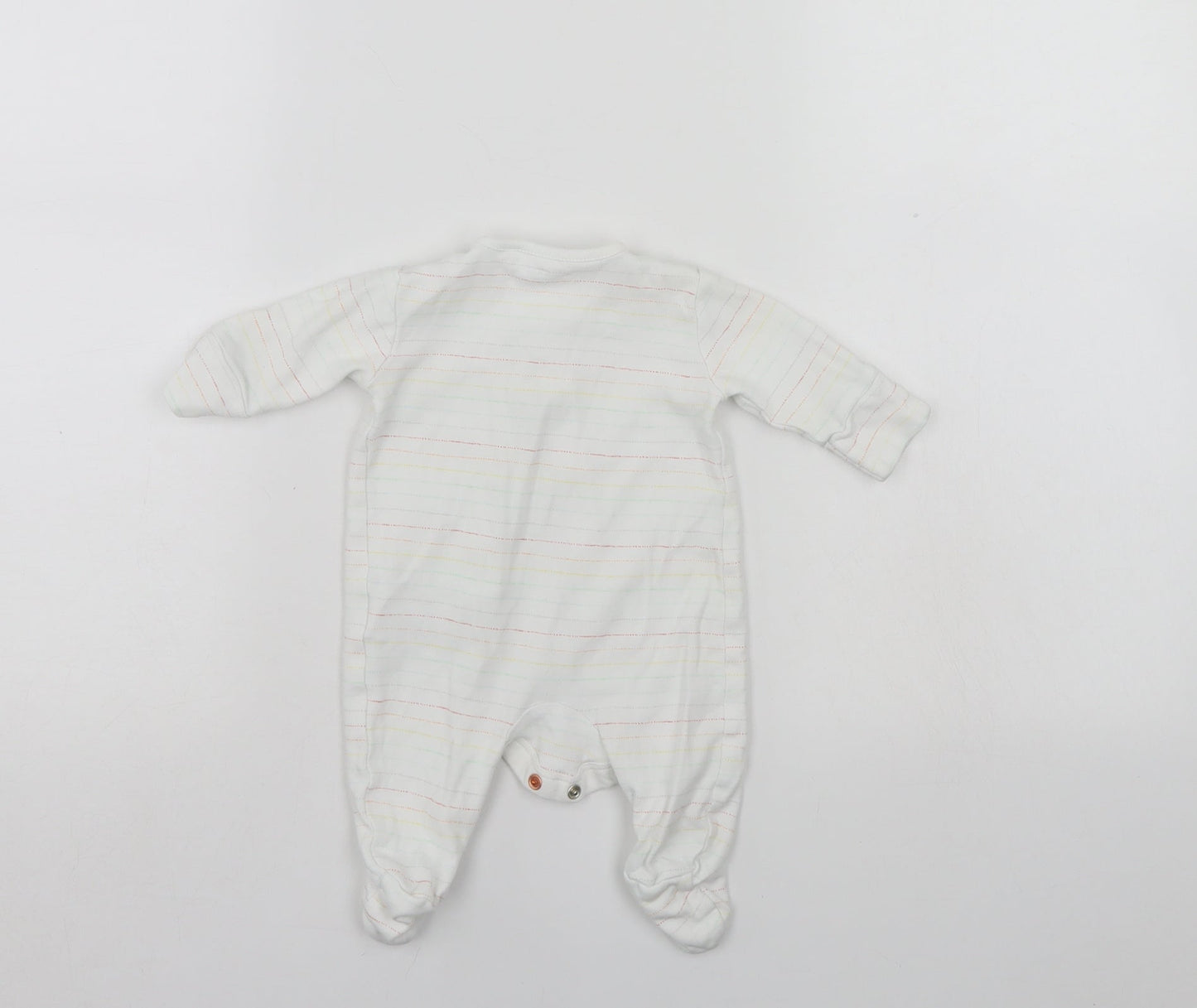 NEXT Baby White Striped  Babygrow One-Piece Size Newborn