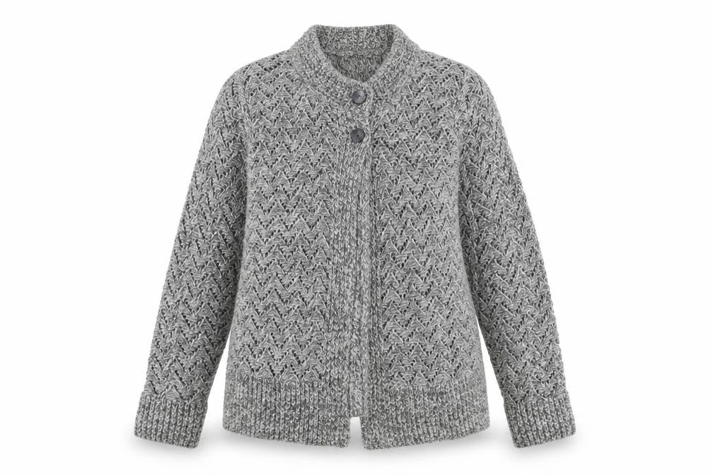 ISLE Womens Grey   Jacket Coatigan Size L