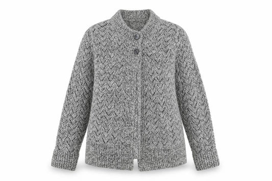 ISLE Womens Grey   Jacket Coatigan Size L
