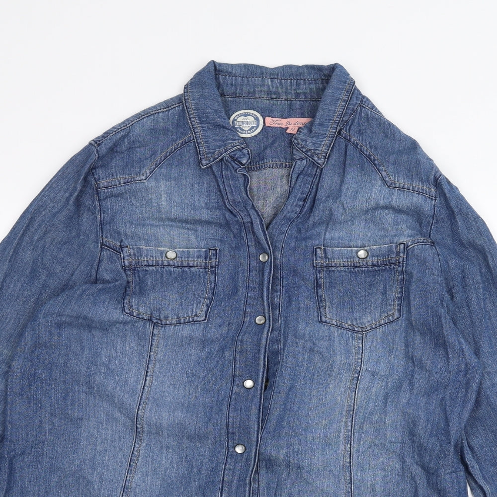 True 2 U Womens Blue  Denim Jacket  Size 10