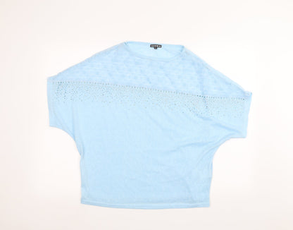 Casamia Womens Blue Basic T-Shirt Size M