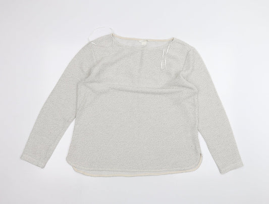 H&M Womens White   Pullover Jumper Size M