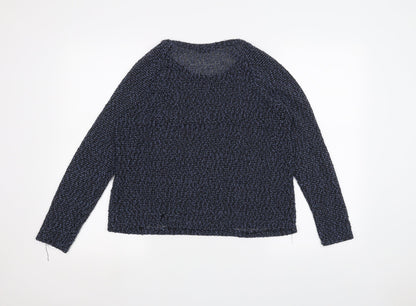 Back view of Atmosphere women’s blue jumper, size UK 14