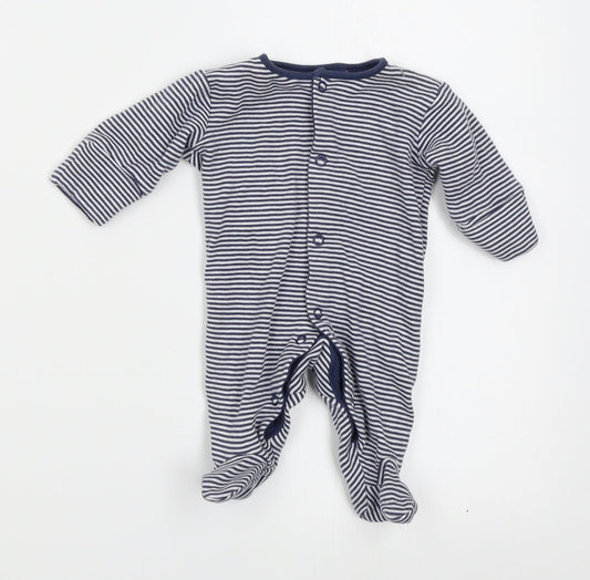 NEXT Baby Black Striped  Babygrow One-Piece Size 0-3 Months