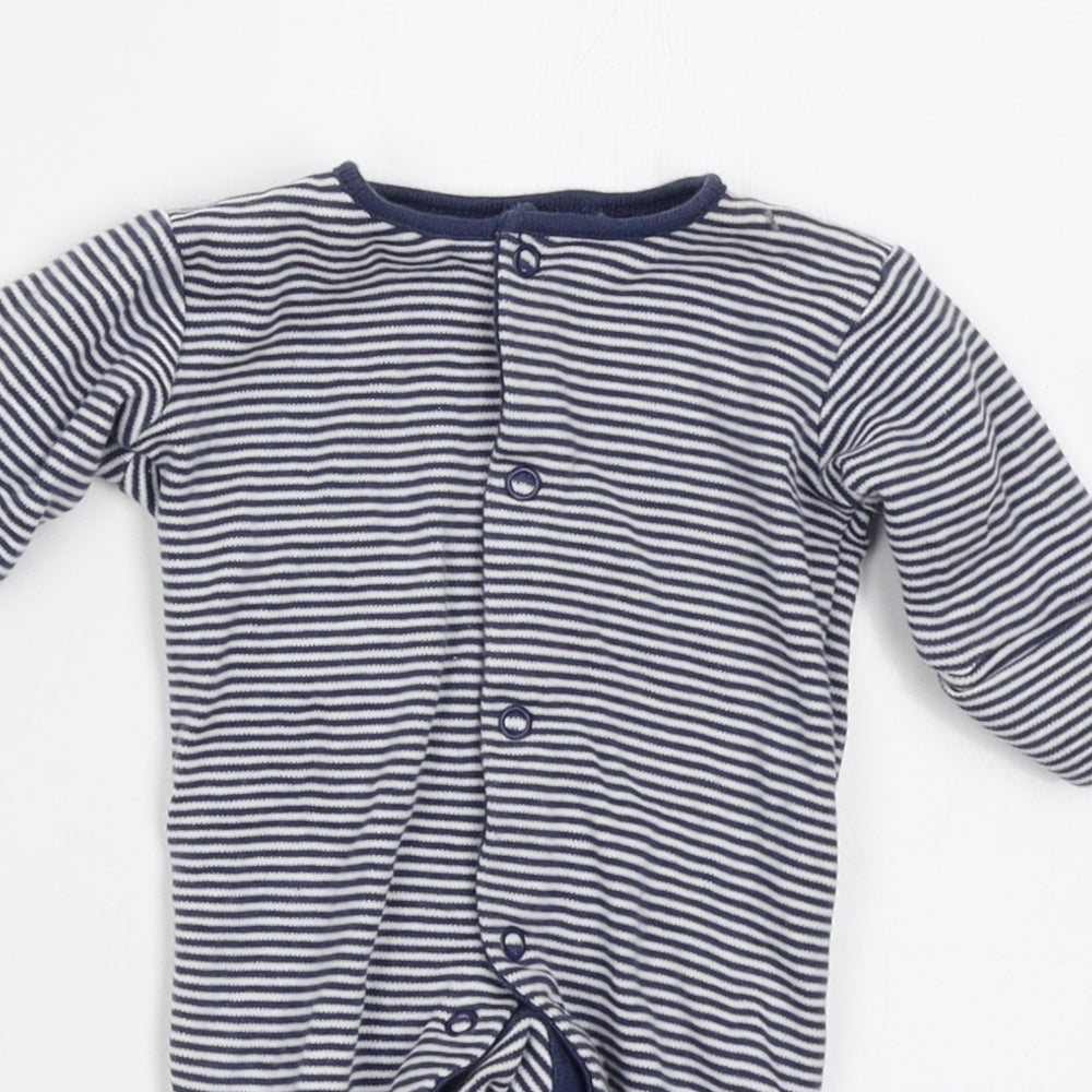 NEXT Baby Black Striped  Babygrow One-Piece Size 0-3 Months