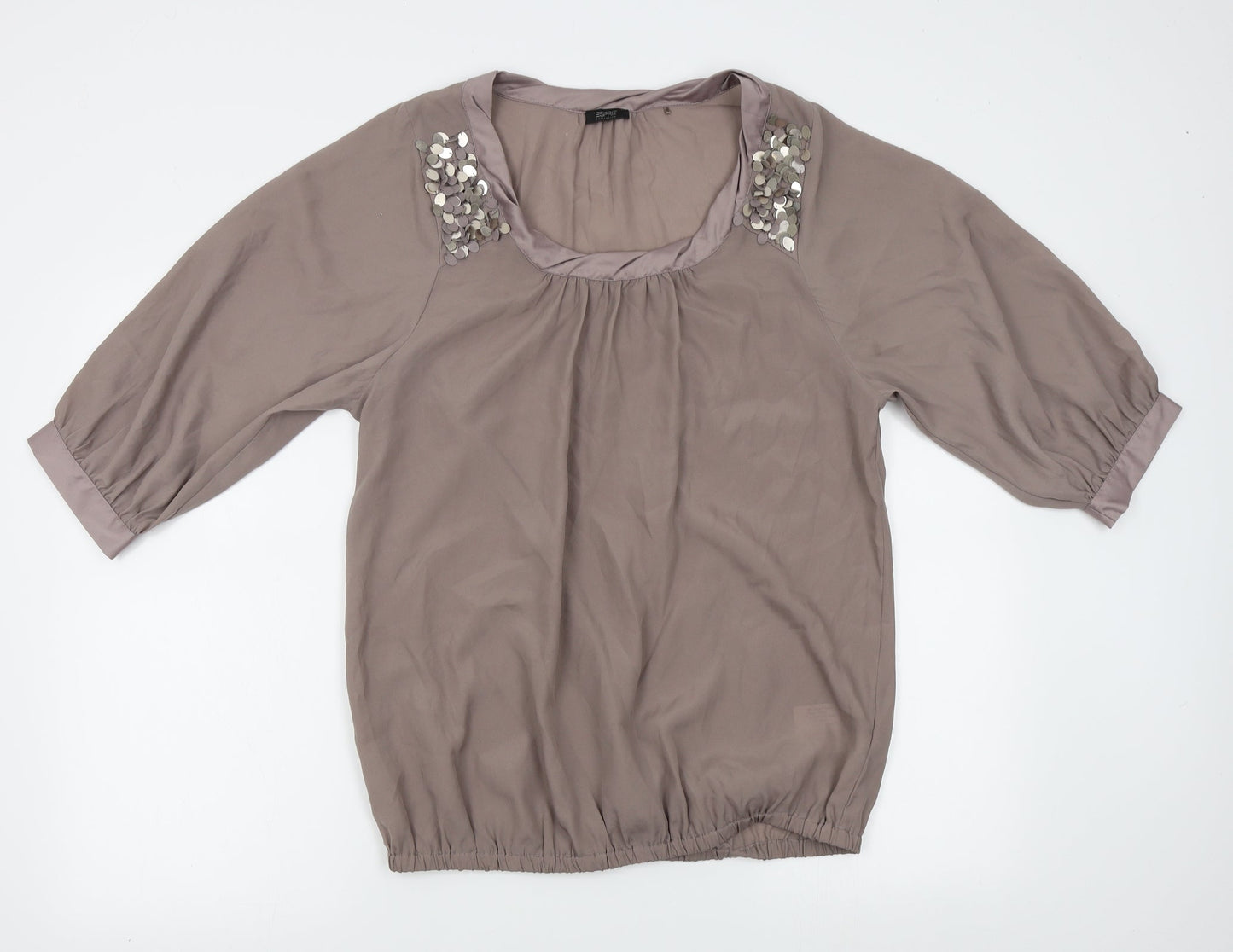 Espirit Womens Brown   Basic Blouse Size 14