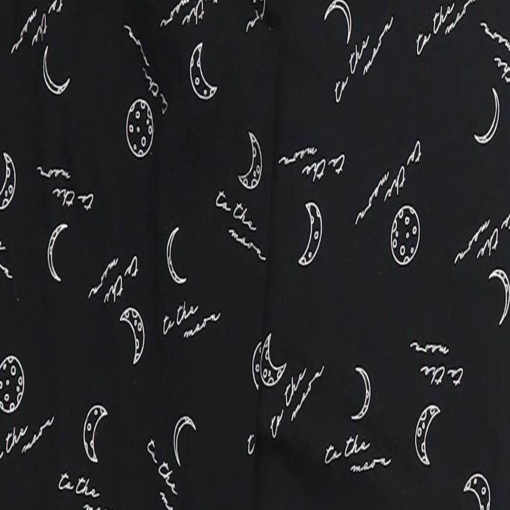 George Womens Black Geometric  Trousers  Size 8 L25 in - Moon Print