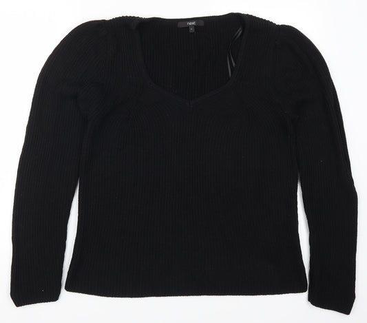 NEXT Womens Black  Knit Pullover Jumper Size 14