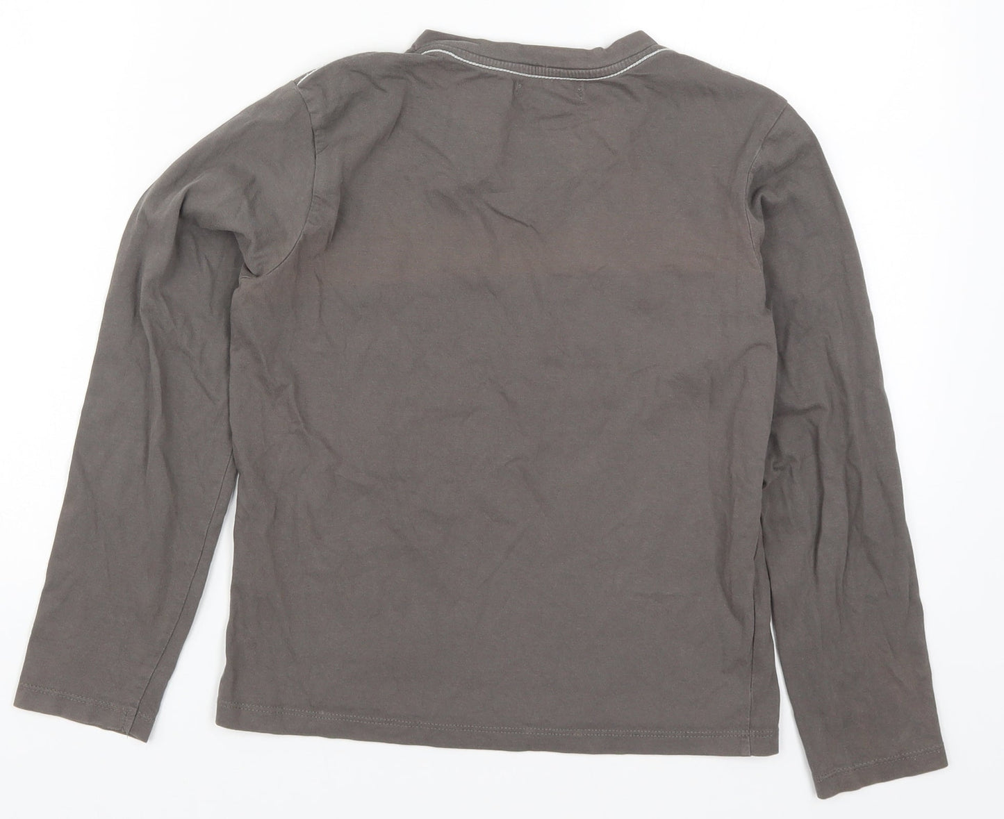 Pia Italia Boys Brown   Basic T-Shirt Size 8-9 Years