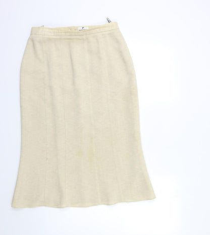 Frank Walder Womens Beige   Flare Skirt Size 10