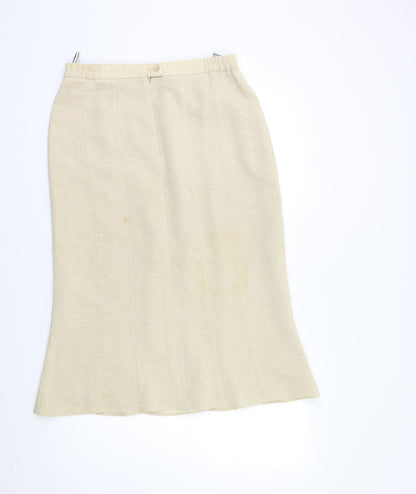 Frank Walder Womens Beige   Flare Skirt Size 10