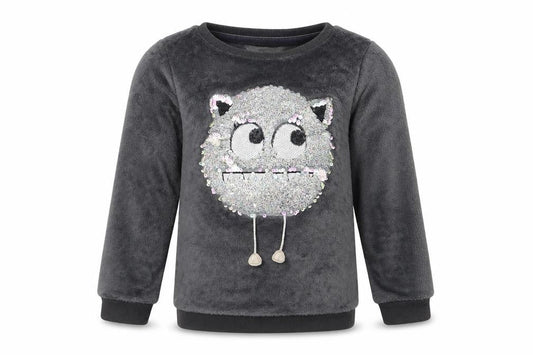 H&M Girls Grey  Fleece Top Pyjama Top Size 5-6 Years