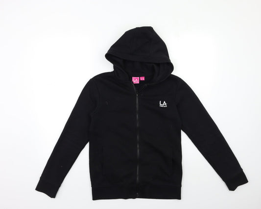 LA Gear Girls Black   Full Zip Hoodie Size 13 Years