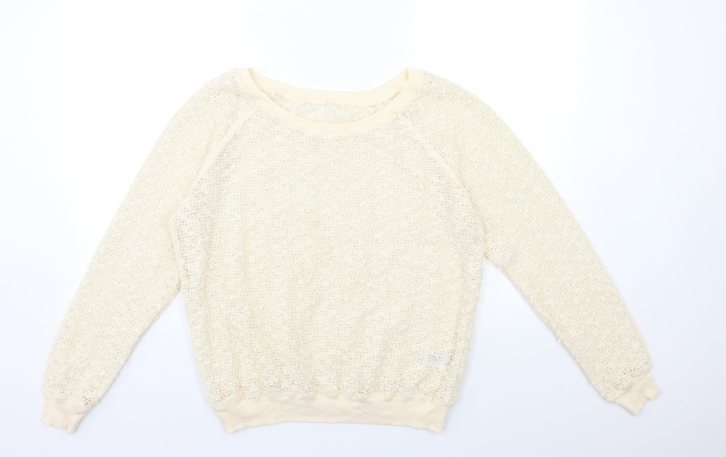 New Look Womens Beige   Pullover Sweatshirt Size M