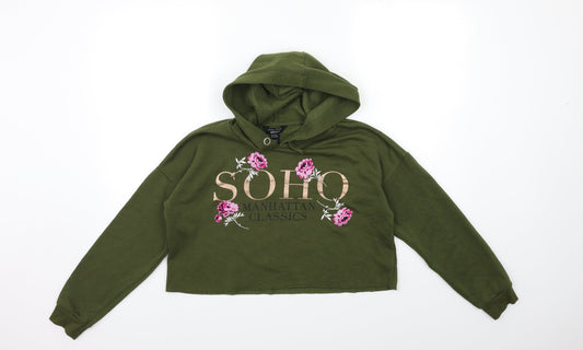 New Look Girls Green   Pullover Hoodie Size 12 Years