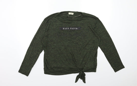 Papaya Womens Green  Knit Pullover Jumper Size 14