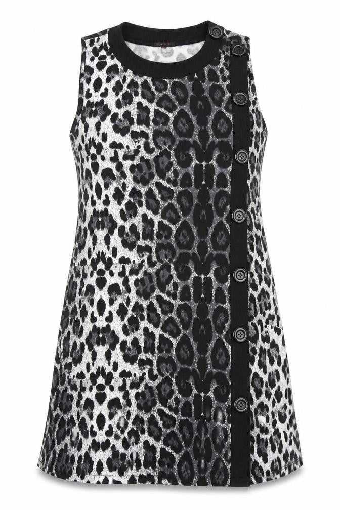 Mandi Womens Grey Animal Print  A-Line  Size 12