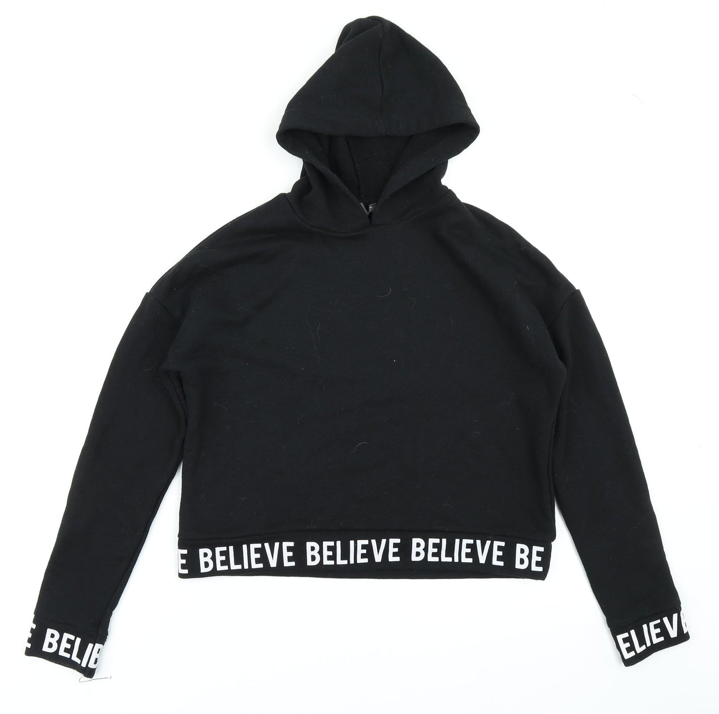 Primark Girls Black   Pullover Hoodie Size 11-12 Years