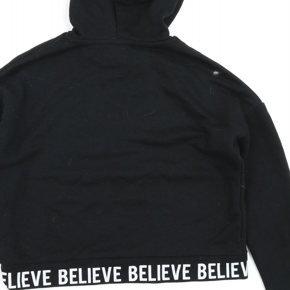 Primark Girls Black   Pullover Hoodie Size 11-12 Years