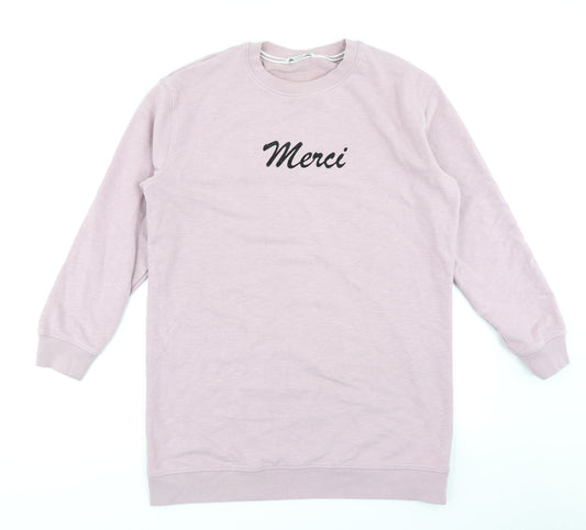 George Womens Pink   Pullover Sweatshirt   - Longline