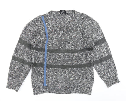 Preloved Exposure Womens Grey  Knit Pullover Jumper Size M - Front