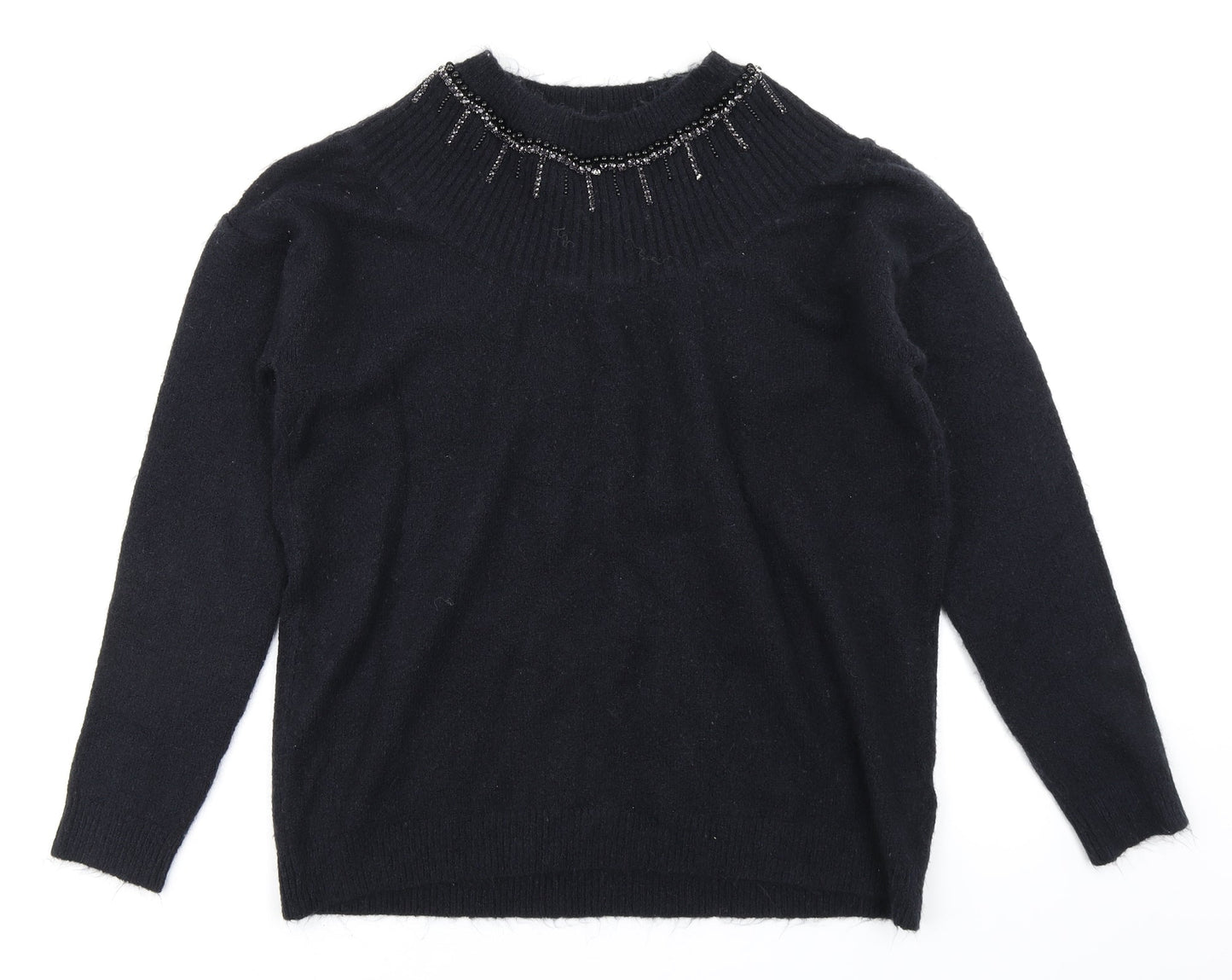 Dorothy Perkins Womens Black  Knit Pullover Jumper Size 18