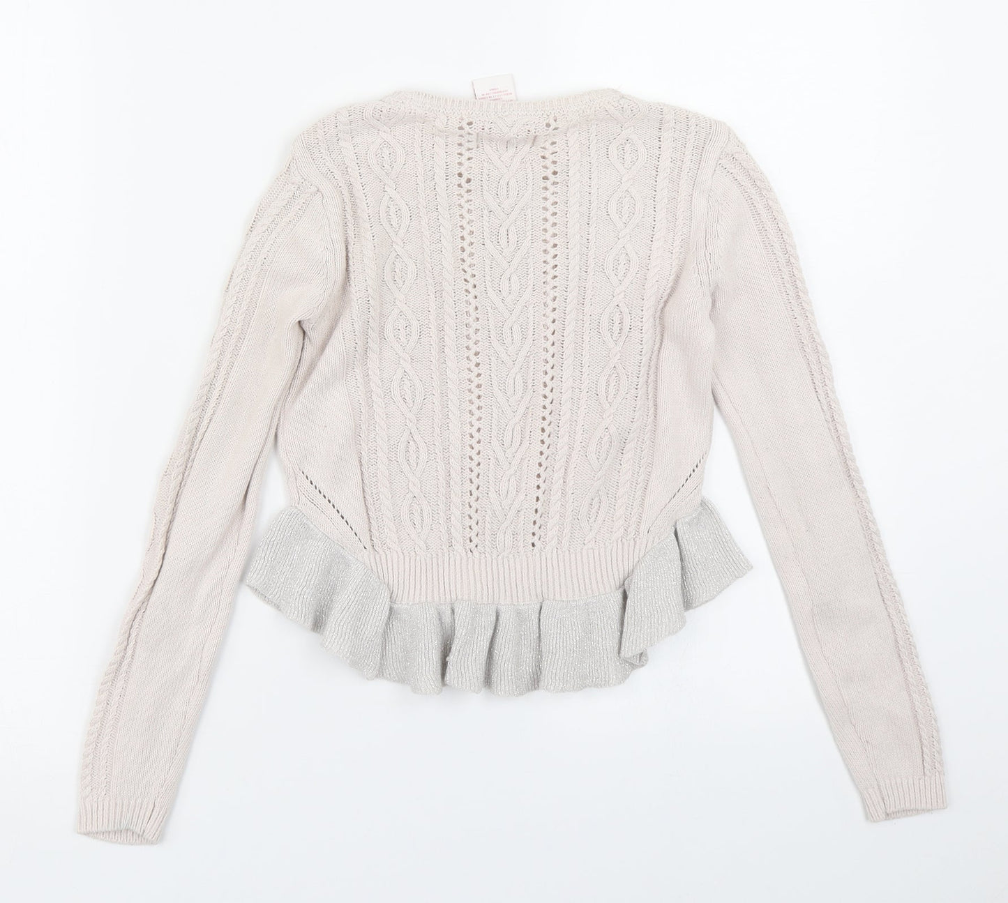Lulurain Girls Pink  Knit Pullover Jumper Size 6 Years