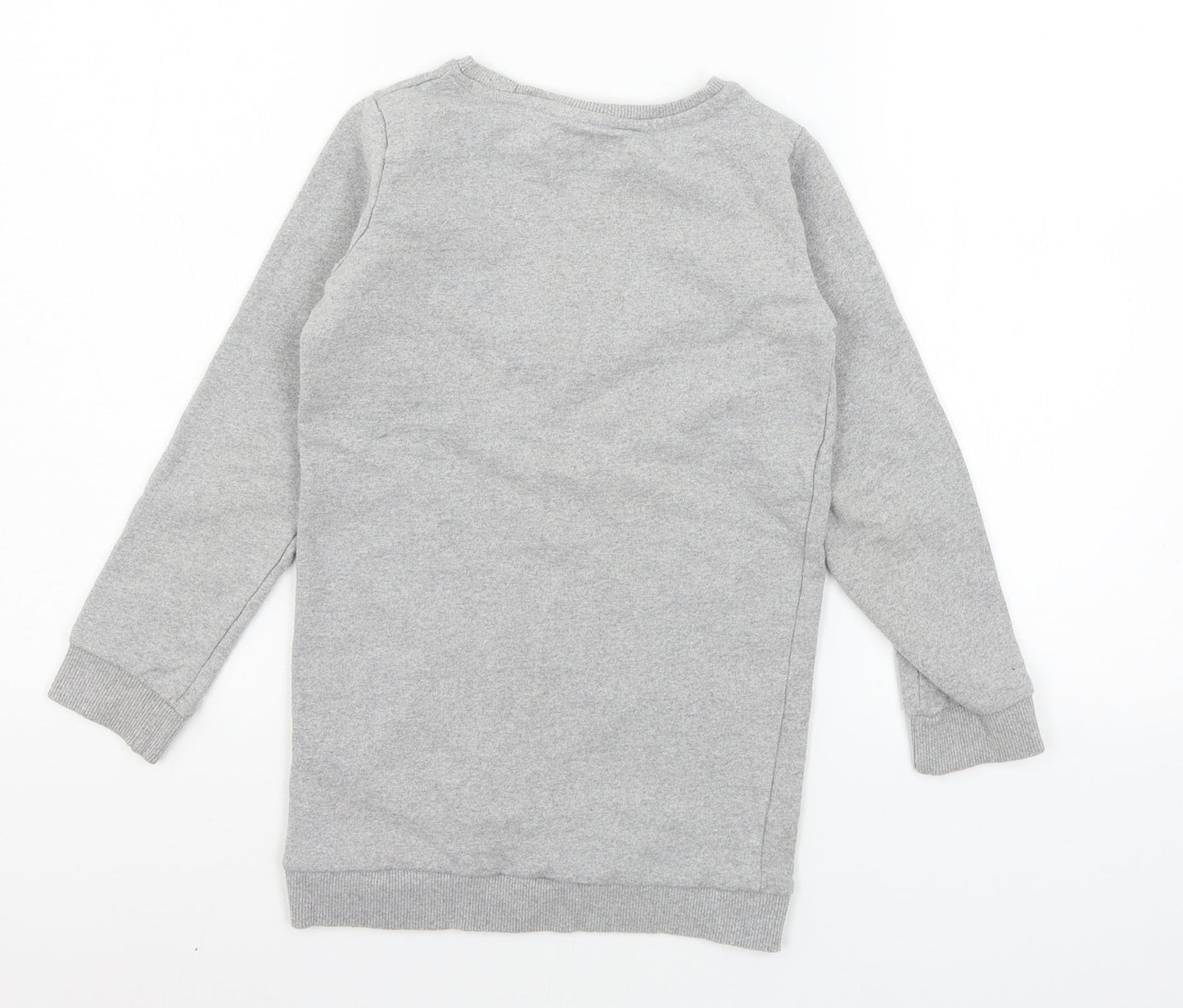PEP & CO Girls Grey  Jersey Pullover Sweatshirt Size 8-9 Years  - Crush