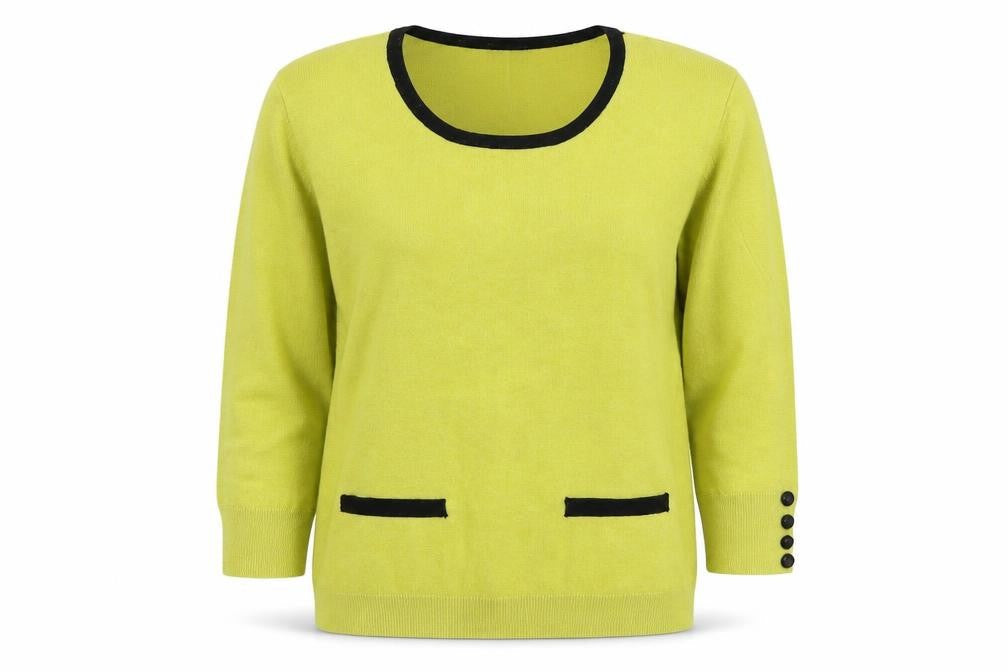Just elegance Womens Green  Knit Pullover Jumper Size M