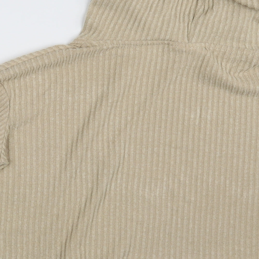 Chelsea Peers Womens Beige   Pullover Hoodie Size M