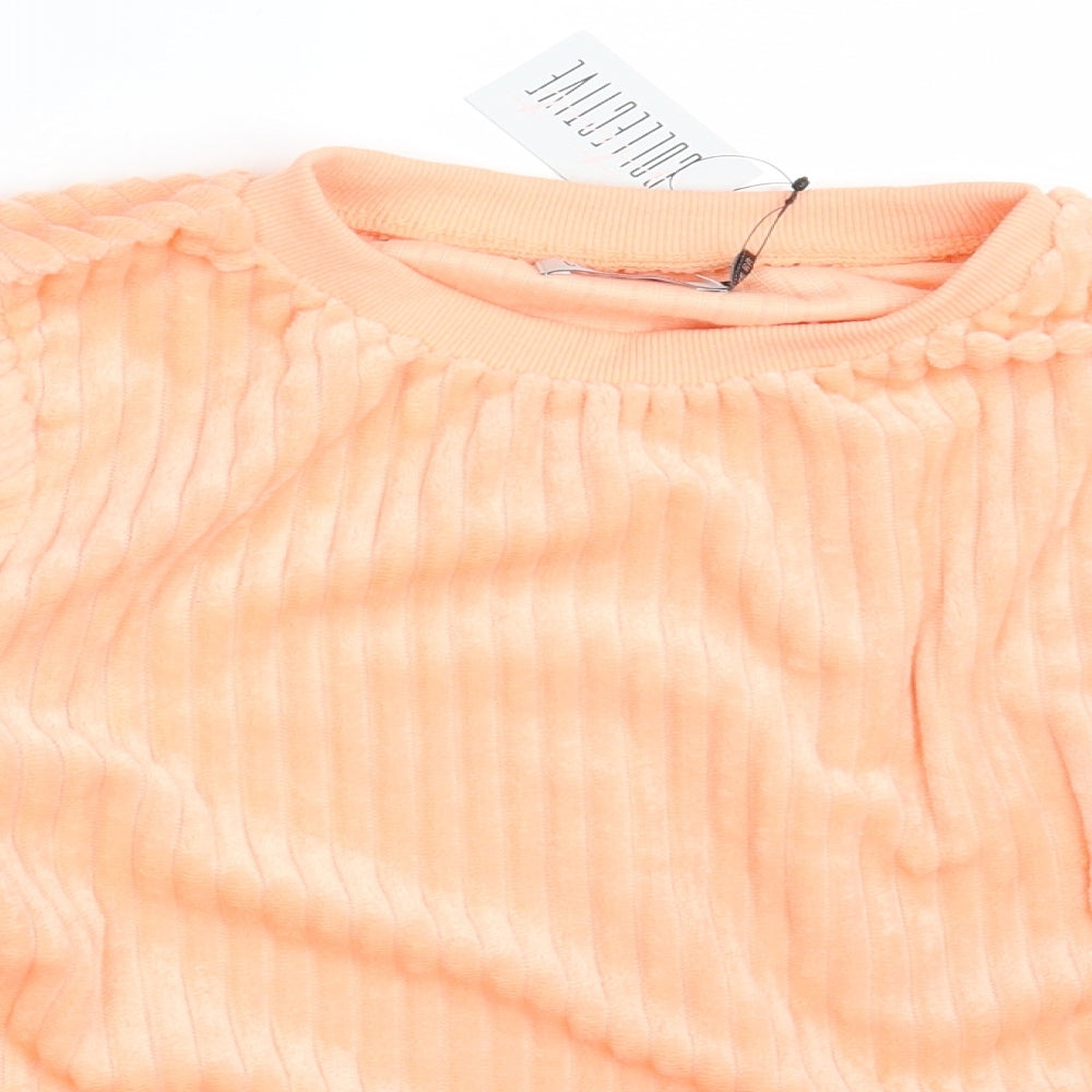 Collective Womens Orange   Pullover Jumper Size 8
