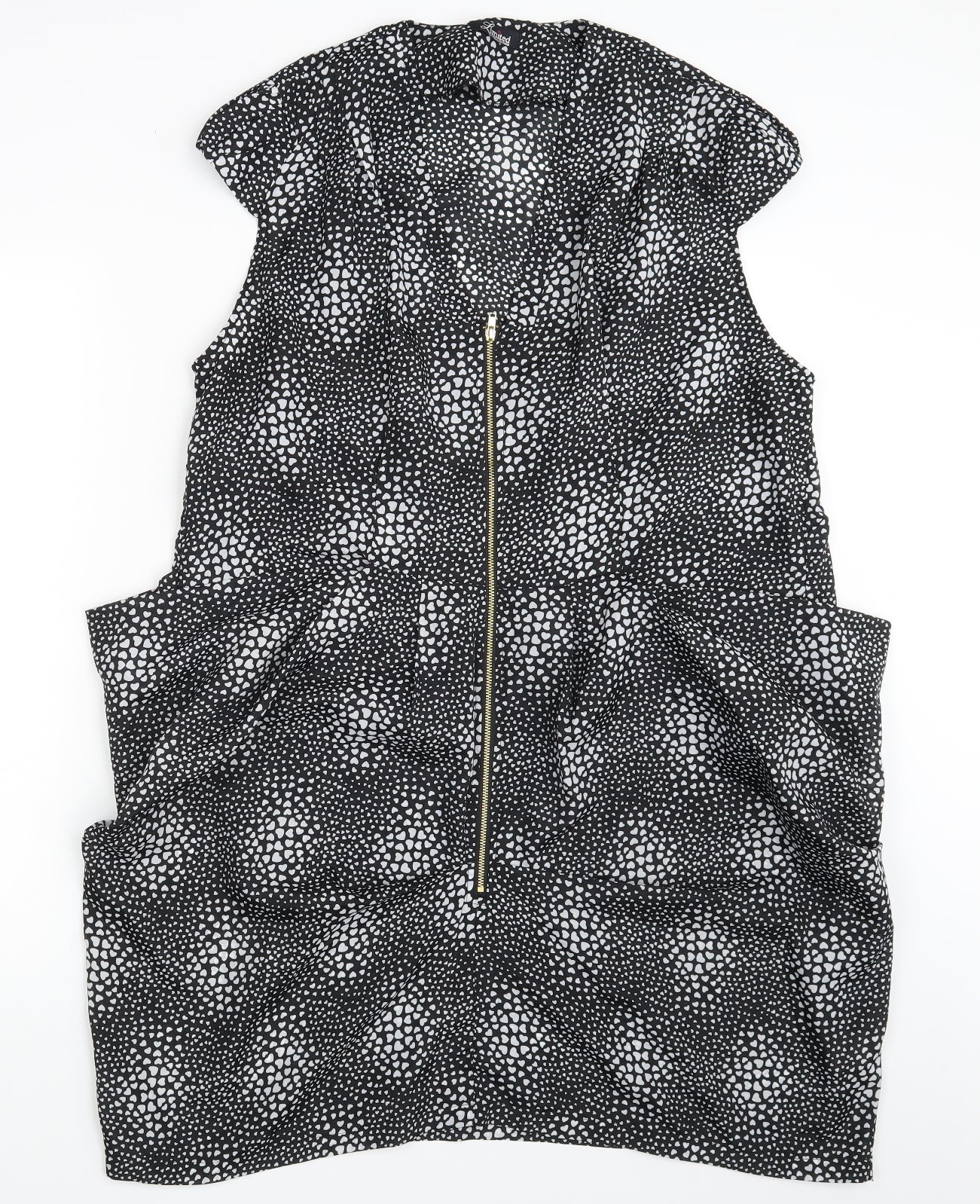 Yours Womens Black Polka Dot  Basic Blouse Size 10