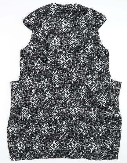 Yours Womens Black Polka Dot  Basic Blouse Size 10