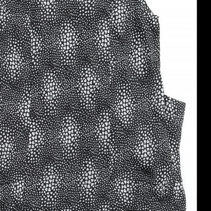 Yours Womens Black Polka Dot  Basic Blouse Size 10