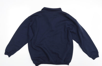 Preloved Modern Basics Mens Blue   Pullover Jumper Size L - Back