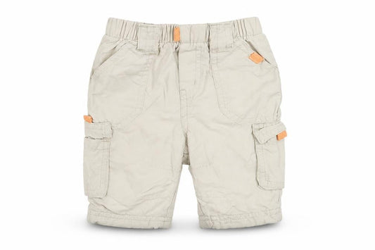 Front view of Next boys’ beige cropped trousers size newborn - short