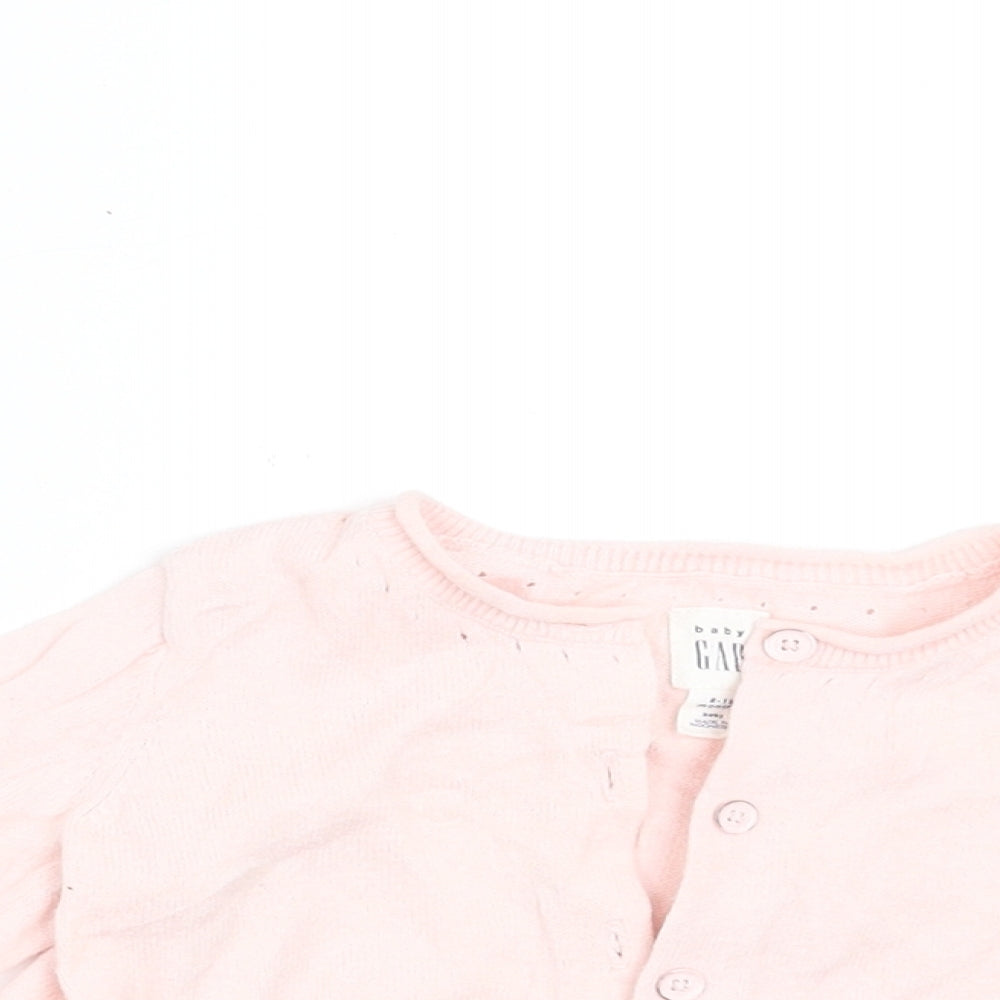 Gap Girls Pink   Cardigan Jumper Size 6-9 Months