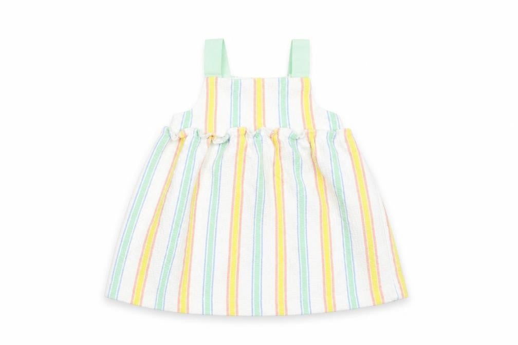 Zara Girls White Striped  A-Line  Size 3-6 Months